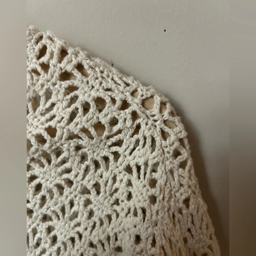 Vintage Northern Reflections Cream Open-Knit Cardigan - Picture 8 of 15